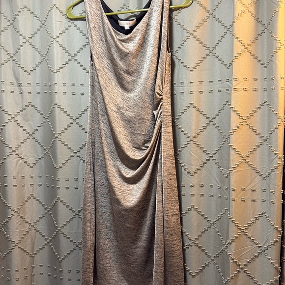 Elegant Gray Sleeveless Dress - Picture 1 of 4